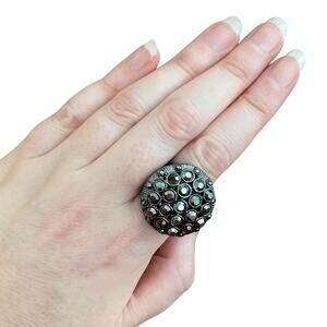 Vintage Y2K Premier designs cocktail statement ring size 10 gothic victorian